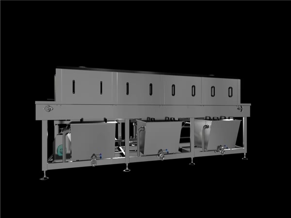 周轉(zhuǎn)筐清洗機(jī)，解決細(xì)菌殘留，降低50%能耗，提升效率80%
