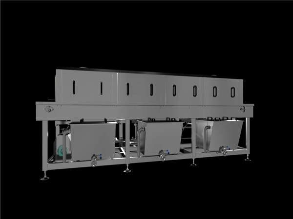 周轉(zhuǎn)筐清洗機(jī)，解決細(xì)菌殘留，降低50%能耗，提升效率80%