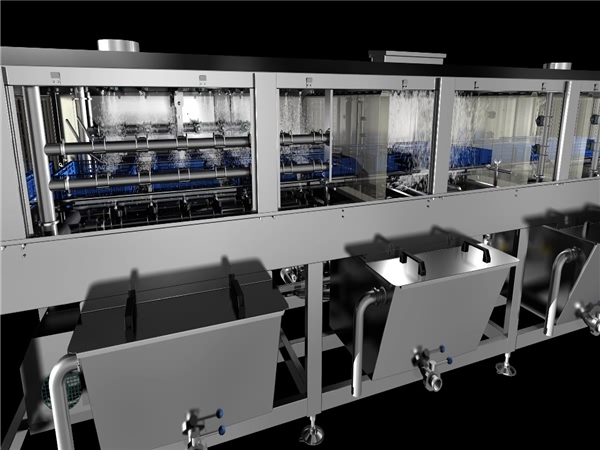 食品筐清洗機高壓噴淋洗筐機廠家_
